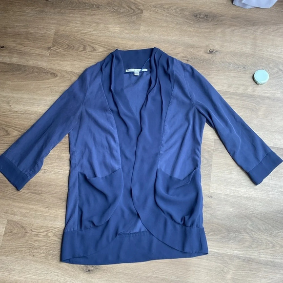 🌸Lightweight Cardigan/Blazer in blue with large front pockets - Picture 14 of 14